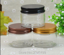 40G 40ML 50G 50ML Plastic Cream Jar, Transparent Body, With Dark Brown, Gold, Aluminum Color Cap, Plastic Cream Jar,   30pcs/lot 2024 - buy cheap