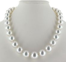 FREE SHIPPING HOT sell new Style >>>>18inch AAA 12mm natural south seas white shell pearl necklace 14 2024 - buy cheap