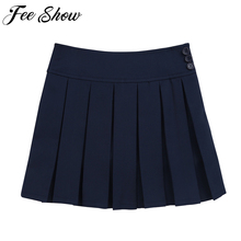 New Girls Skirts Cotton Japanese High Waist Pleated Skirts Girls School Uniforms 4 to14 Years Preppy Style Teenage Kids Skirts 2024 - buy cheap