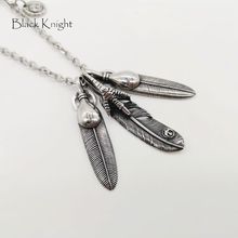 2021 AW Retro Silver color Stainless steel Eagle Feather Pendant & Necklace Ethtic Tribe Indian Eagle feather necklace Cool man 2024 - buy cheap