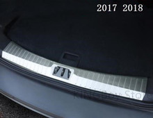 Estilo automóvel, aço inoxidável, protetor de para-choque traseiro, soleira, piso do porta-malas, guarnição para ford kuga 2014-2017 2024 - compre barato