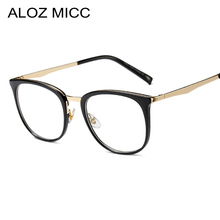 ALOZ MICC Vintage Women Square Glasses Frame Fashion Optical Glasses Transparent Lens Men Clear Eyeglasses Q84 2024 - buy cheap