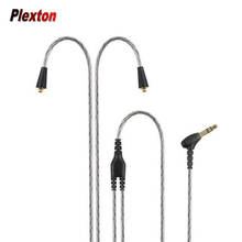 Plexton Upgrade Silver Plated MMCX Cable  Detachable Cable With Mic for SE215 SE315 SE425 SE535 Se846 UE900 Earphone 2024 - buy cheap