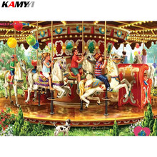 Full Square/Round Drill 5D DIY Diamond Painting "Carousel" Embroidery Cross Stitch Mosaic Home Decor Gift HYY 2024 - buy cheap