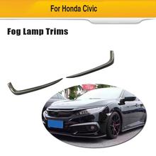 For Civic Carbon Fiber Car Front Bumper Fog Light Upper Trim for Honda Civic Sedan 2016 2017 2018 2024 - buy cheap
