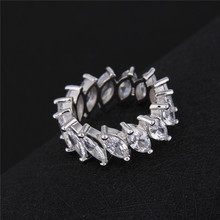 Vintage Rhinestone Jewelry Punk silvery Ring For Women Big Fancy Finger Rings Party Bijoux Anillos Wholesale Dd242 2024 - buy cheap