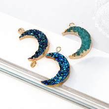 2pcs Trendy Moon Resin Pendant Charms Bracelet Findings Women DIY Earring Dangler Bracelet Hanging Accessory F238 2024 - buy cheap