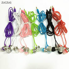 ZUCZUG Colorful neutral 1.5 meters crystal line In-Ear Earphones bass MP3 computer and mobile phone earphone for foreign gifts 2024 - buy cheap