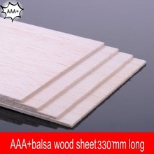 Folha de madeira aaa + balsa, 300mm de comprimento, 100mm de largura, 1 ~ 20mm de espessura, super qualidade para avião/barco, modelo diy, frete grátis 2024 - compre barato
