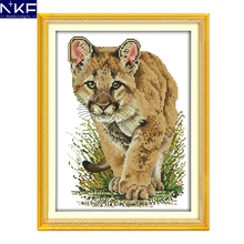 NKF Lion Chinese Cross-Stitching Embroidery Counted or Stamped 11CT 14CT Cross Crafts Cross Stitch Set for Home Decor 2024 - buy cheap