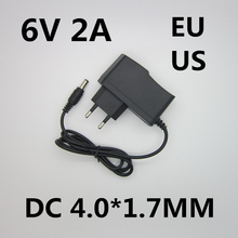 Adaptador de CA/CC de la mejor calidad, Adaptador convertidor de 6V, 2A, CA 100-240V, fuente de alimentación del cargador 6V2A, enchufe de la UE, CC 4,0*1,7 MM 2024 - compra barato