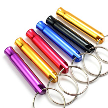 RE 100 PCS/lot Mini aluminum alloy whistle keyring keychain for outdoor emergency survival safety sport camping hunting W15 2024 - buy cheap