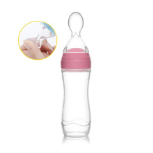 New Infant Silica Gel Feeding Bottle With Spoon Food Supplement Rice Cereal Bottle Pacifiers For Baby Care 2024 - buy cheap