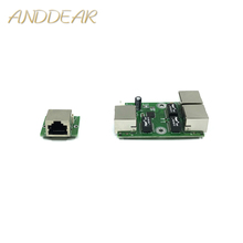 Mini hub de rede ethernet de 3 portas, direto da fábrica, oem, 10/100mbps, placa interruptora de duas camadas, pcb 3, rj45, 5v, 12v 2024 - compre barato