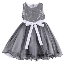 Flower Girl Dress Wedding Bridesmaid Birthday Party Pageant Princess Formal Dress Sequins Bow Baby Toddler Kids Tulle Tutu Dress 2024 - buy cheap