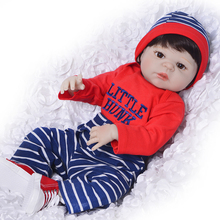 Bebes reborn 22inch full silicone reborn baby boy dolls realistic baby new born child doll gift toy boneca reborn menino 2024 - buy cheap