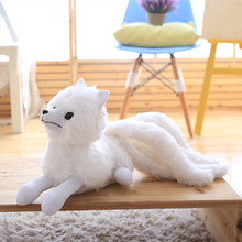 1pc 56cm Cute Simulation White Nine-Tailed Fox Plush Toy Stuffed Animal Gumiho Doll Lovely Fox Toy Girls' Gift 2024 - buy cheap