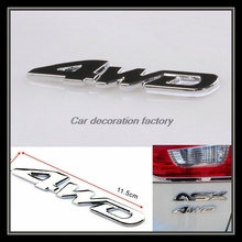 Car Styling car 4WD metal badge 3d sticker auto accessories for Mitsubishi ASX outlander 2008~~2017 2024 - buy cheap