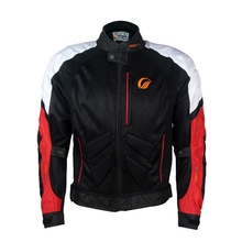 Free shipping 1pcs Spring Summer Men's Racing Jacket Motorcycle Riding Coat Textile Mesh With Protectie Equipment with 5pcs pads 2024 - buy cheap