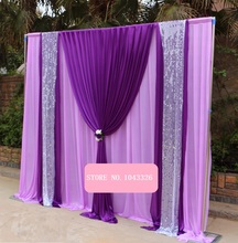 Decoração de festa de aniversário com tecido de gelo, personalizada, casamento rústico, decoração de palco, pano de seda, 3m x 3m (10 m x 10 m) 2024 - compre barato