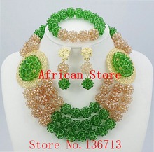 2015 Best Selling Red African Crystal Beads Jewelry Set Nigerian Beads For African Wedding Free Shipping BC302-1 2024 - buy cheap