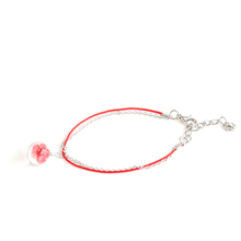 Fashion Dried Flower Bracelet Bohemia Jewelry 100% Handmade Bracelet for Women Gift Glass Bracelet Red Rope Gift Small Jewelry 2024 - buy cheap