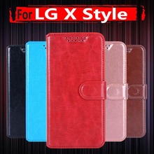 For LG X Style Case 5.0 Luxury PU Leather Back Cover Case For LG X Style K200DS Case Flip Protective Phone Bag Skin With Slots 2024 - buy cheap