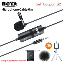 BOYA BY-M1 Lavalier Condenser Microphone for Canon Nikon DSLR Camcorders for iPhone X 7 Plus Audio Video Recorder 2024 - buy cheap