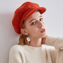 Boina cor pura coreana chapéu retrô, masculina mulheres outono inverno boné de lã menina vintage quente alta moda bonés h6722 2024 - compre barato