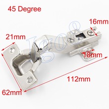 Steel 45 Degree Cabinet Door Hinges 2PCS on Discount 2024 - buy cheap