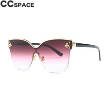 46428 Gold Bee One Lens Sunglasses Men Women Cat Eye Fashion Shades UV400 Vintage Brand Glasses Designer Oculos 2024 - buy cheap