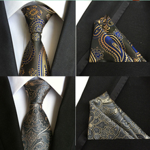 (1pieces/lot) 100% Silk fashion 2016 polyester tie jacquard woven mens ties and handkerchief sets necktie pocket square set 2024 - buy cheap