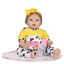 Новое поступление, куклы для новорожденных девочек, детские игрушки, мягкие силиконовые виниловые 22 "55 см, NPK Real Life Bebe Reborn bonecas 2024 - купить недорого