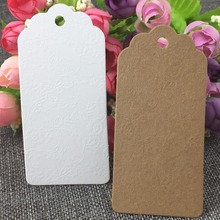 500Pcs/lot Blank Kraft Bookmark Paper Tags Wedding Party Gift Tags With Twines Lace-Round DIY Label 9.5x4.5cm 2024 - buy cheap