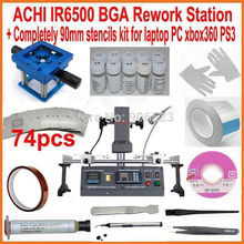 ACHI IR6500 dark IR BGA rework station motherboard reballing soldering station +74pcs 90mm bga stencils 20 free gift 2024 - buy cheap