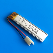 301048 3,7 V 120mAh литий-ионный полимерный аккумулятор, перезаряжаемый, оптовая продажа, CE FCC ROHS MSDS для MP3 bluetooth гарнитуры 2024 - купить недорого