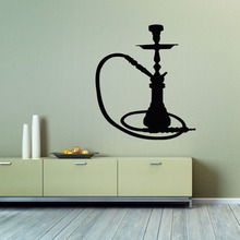 Hookah Wall Stickers For Hookah Bar Art Wall Decals Wall Vinyl Decorative Shisha Smoke Relaxing Pattern Removable B302 2024 - buy cheap