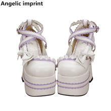 Angelic imprint woman mori girl lolita cosplay shoes lady super high heels pumps women princess dress party shoes 12.5cm 33-47 2024 - buy cheap