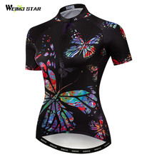 Weimostar Beautiful Cycling Jersey Women Short Mountian Bicycle Clothing Maillot Ciclismo Quick Dry MTB Bike Wear Cycle Jersey 2024 - buy cheap