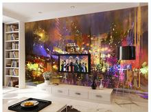 3D photo wallpaper custom 3d wall murals wallpaper  Hand-painted romantic night European city street landscape city 3d wallpaper 2024 - buy cheap