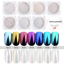 Nail art shell powder chameleon glitter powder pigment mirror effect gold blue purple chrome powder 3D manicure  dust MZ016 2024 - buy cheap