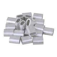 8mm Oval Shape Sliver Aluminum Crimping Loop Wire Rope Clip Sleeves Clamps for M8 Wire Rope Pack of 30 2024 - buy cheap