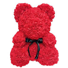 Rose Bear Flower Bear 40cm Embryo Foam Bear Artificial Flowers Mold Foam Plastic Valentine's Day Wedding DIY Gift DropShipping 2024 - buy cheap
