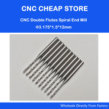 10x 1.5mm Carbide CNC Double/Two Flute Spiral Bits CEL 12mm end mills engraving router cutters 2024 - buy cheap
