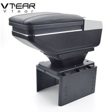 Vtear For Hyundai I20/hb20/i10 armrest box PU Leather central Store content box cup holder interior car-styling accessories 2024 - buy cheap