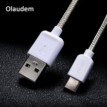 Olaudem Mobile Phone Cables Nylon Braided USB C Cable For Huawei P10 Cable USB Type-C For Samsung Cord For Charging Phone CB038 2024 - buy cheap