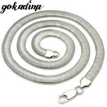 Gokadima snake chain 55cm 6mm fashion for men necklaces top quality stainless steel 2017 cool & rock man/boy accessory WN483 2024 - buy cheap