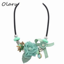 Olaru Brand Korea Cute New Jewelry Fashion Imitation Flower Pearl Choker Neckalce For Woman Maxi Statement Necklace Accessories 2024 - buy cheap