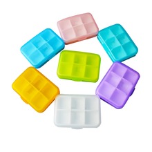 5Pcs/Lot 2 Row 6 Squares Medication Pill Storage Box Tablet Holder Dispenser Organizer Container Case Pill Box Splitters Health 2024 - buy cheap