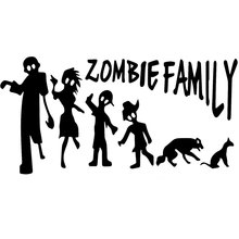 17.8CM*8.7CM Zombie Family Car Truck Bumper JDM Window Car Stickers Car Decoration Stylings For Black Silver C8-1177 2024 - buy cheap